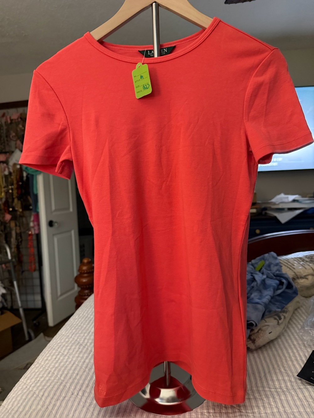 🔥 AMAZING DEAL! Brand New Lauren Ralph Lauren Stretch Cotton T-Shirt size M